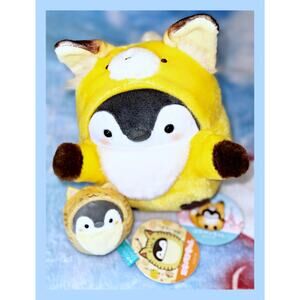 Japan Koupen-chan Kita Fox Cat Daruma Doll Plush Mascot Toy Penguin Lot